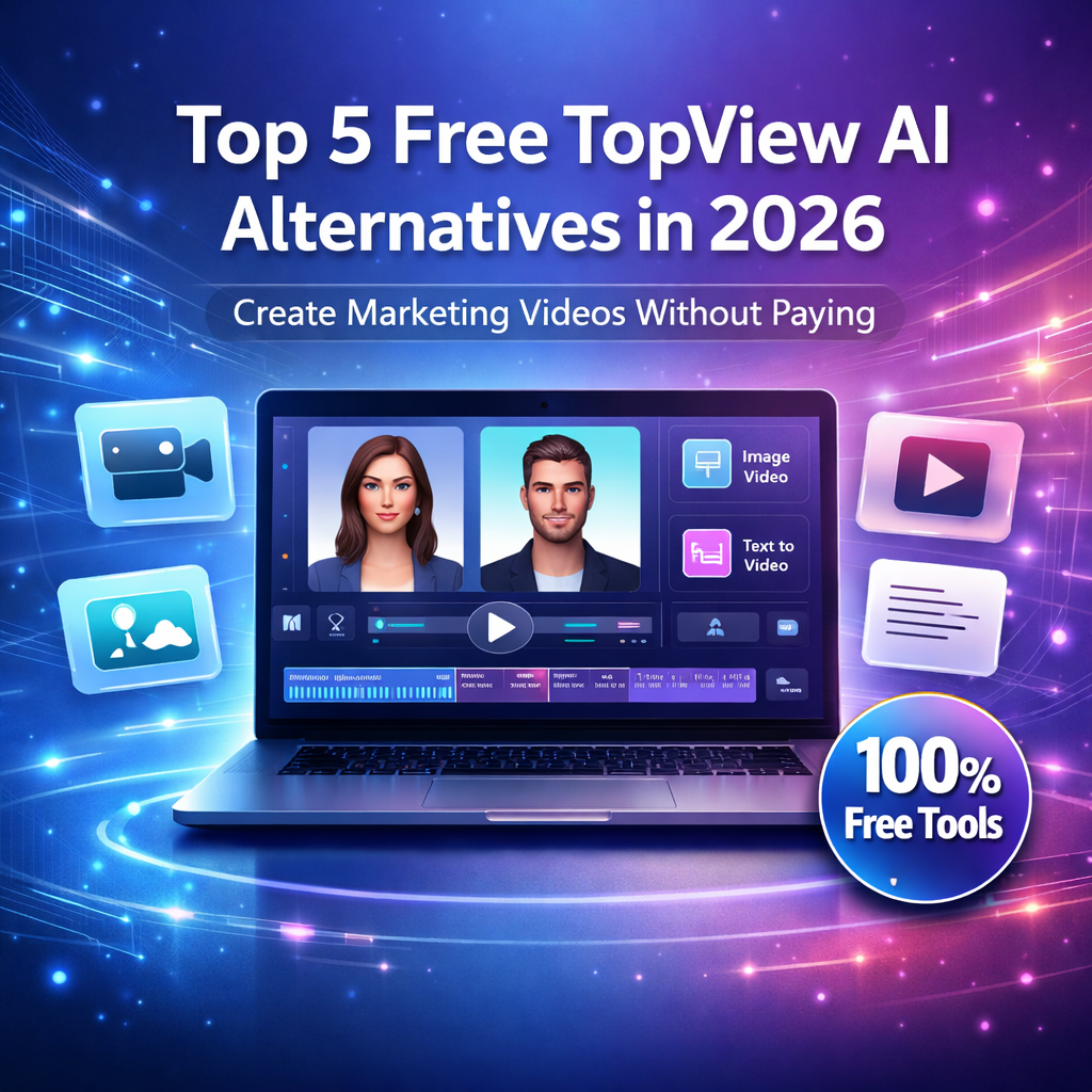 Top 5 free TopView AI alternatives in 2026 for creating marketing videos using AI tools
