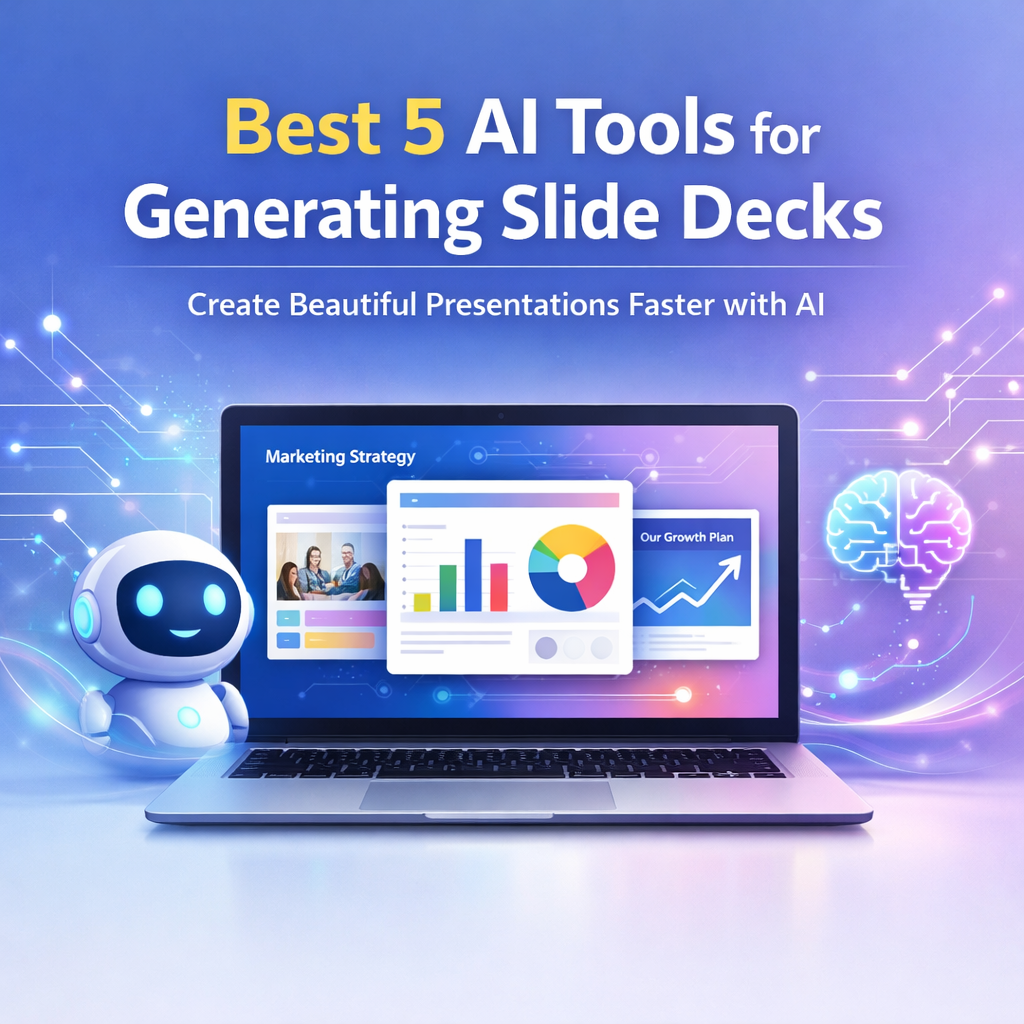 Best 5 AI tools for generating slide decks with AI-powered presentation designs