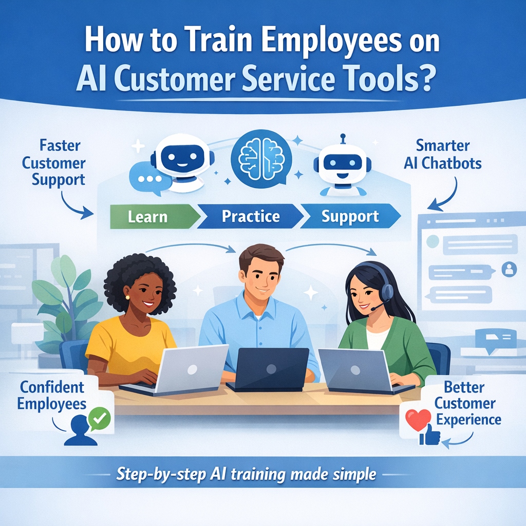 How to train employees on AI customer service tools using chatbots and smart support software