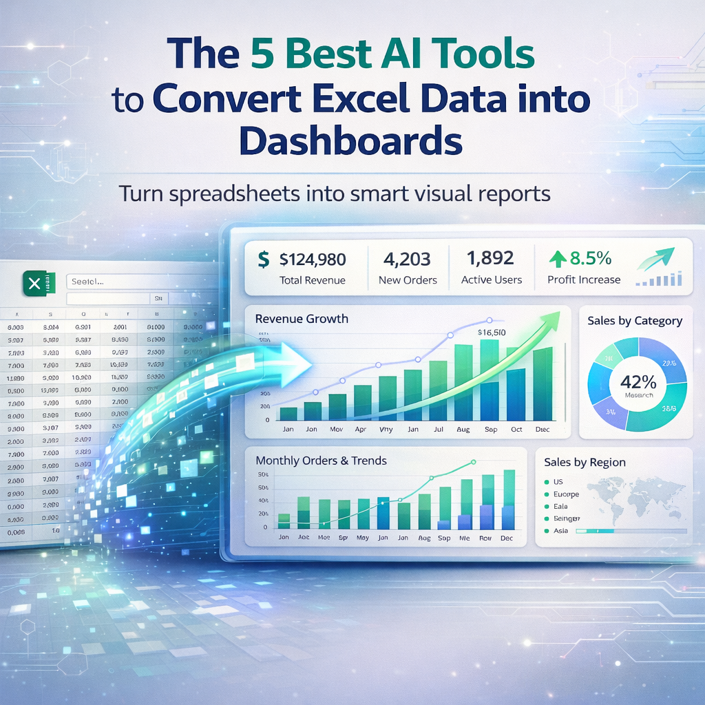 The 5 best AI tools that convert Excel data into interactive dashboards and visual reports