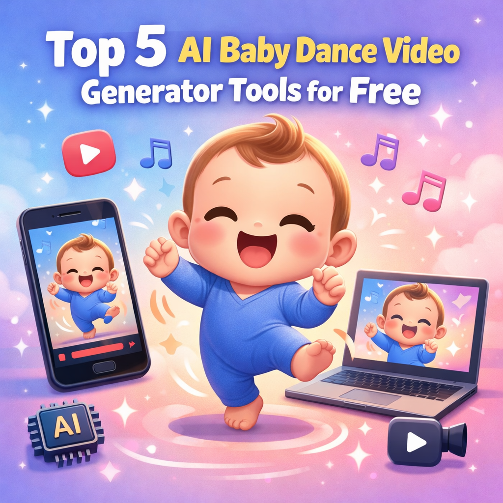 Top 5 free AI baby dance video generator tools creating cute dancing baby videos from photos